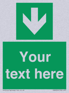 Safe condition Custom arrow down sign